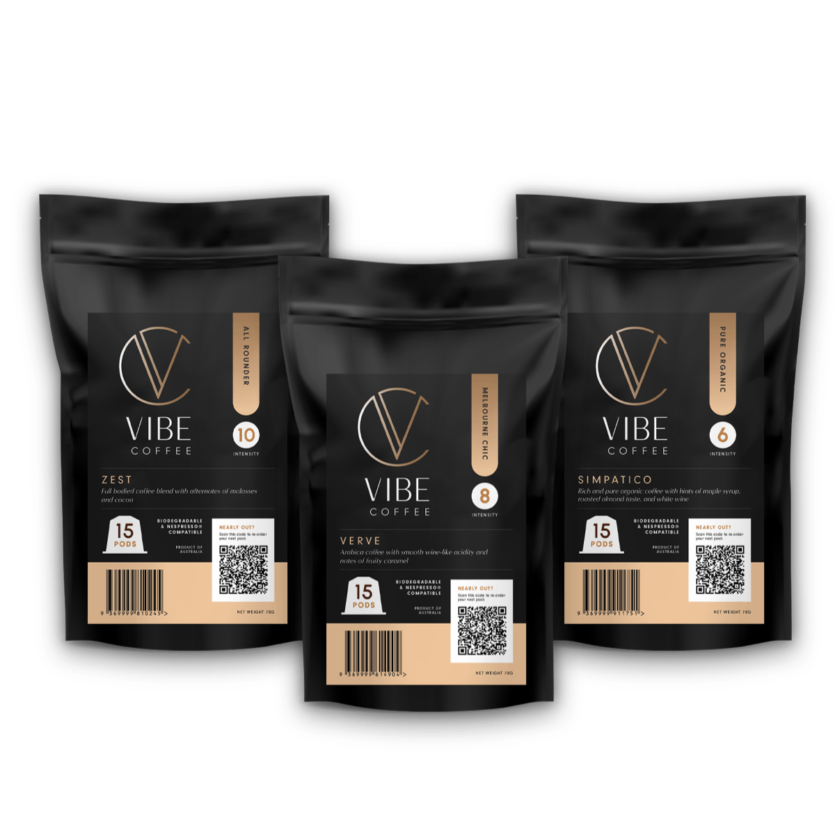 Nespresso Compatible Smooth Coffee Pods Starter Pack (120 Pods)
